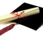 mortar board and diploma